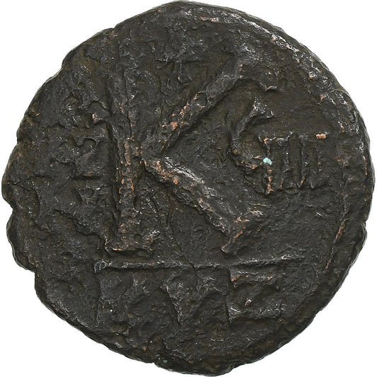 Justin II a Sophie,
Half Follis,
573-574