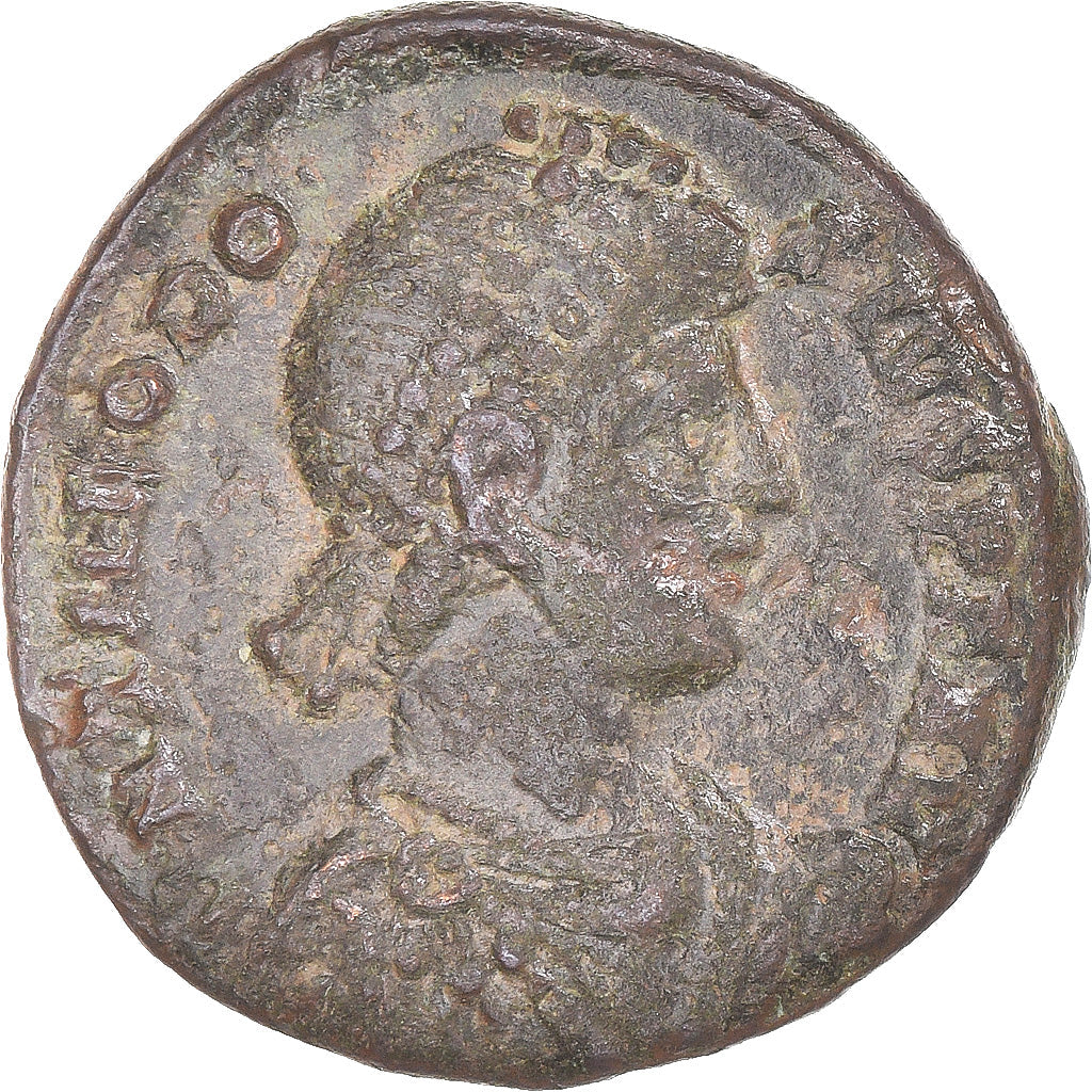 Mince, 
  
  Theodosius I., 
  
  Follis