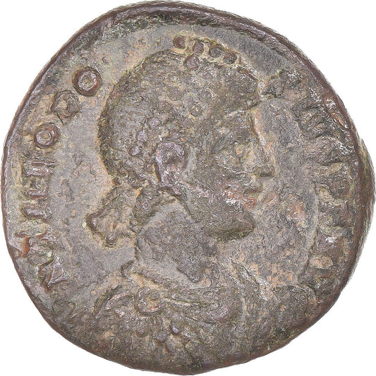Mince, 
  
  Theodosius I., 
  
  Follis
