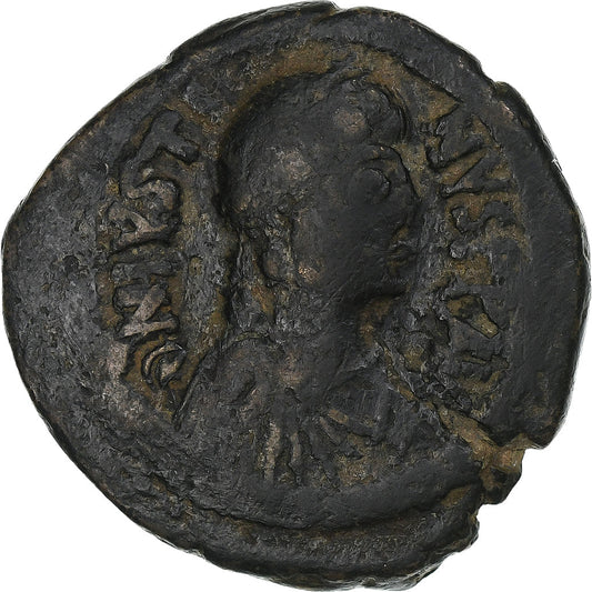 Justinian já, 
  
  Follis, 
  
  527-565